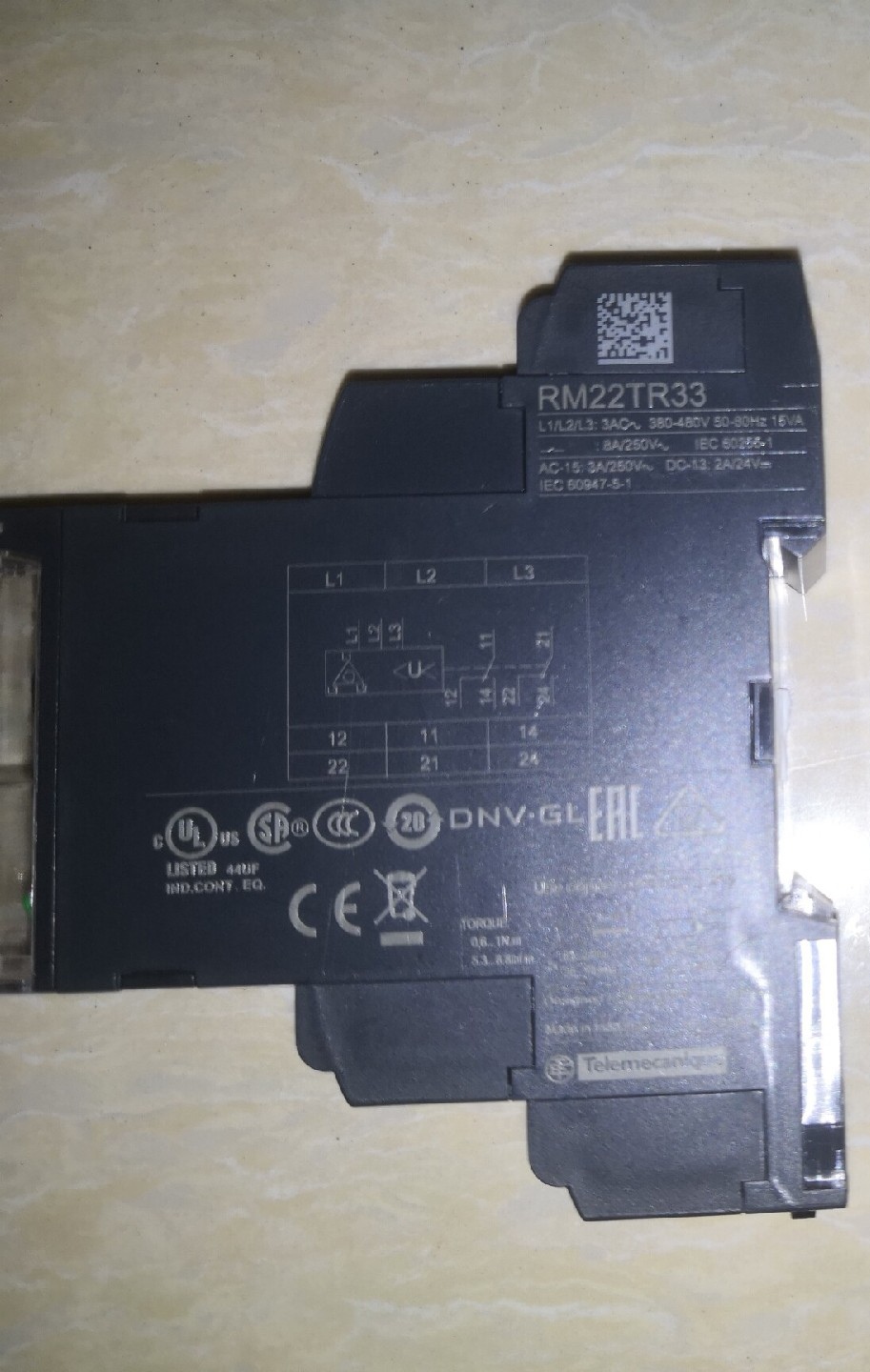 施耐德rm22tr33相序缺相继电器rm22tg20控制过欠三相监测继电器保护