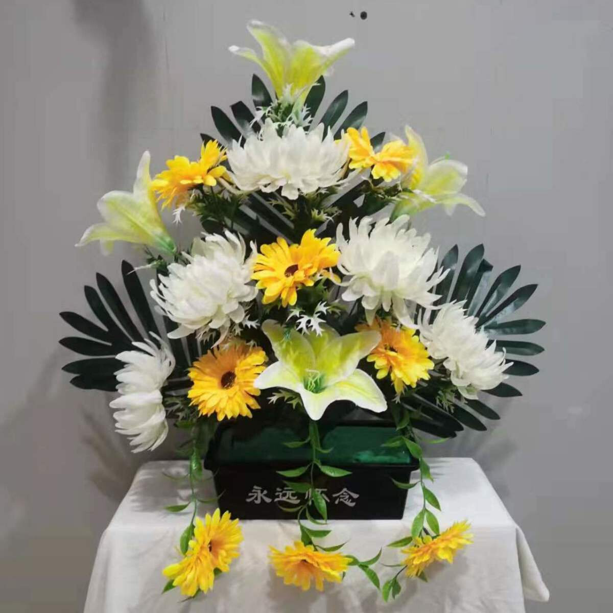 花品明祖祭花绢事清墓花用品节花假挂拉白花仿真花