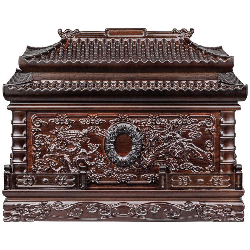 檀木骨灰盒实木福龙龙凤男用女用用款紫檀高档骨灰盒