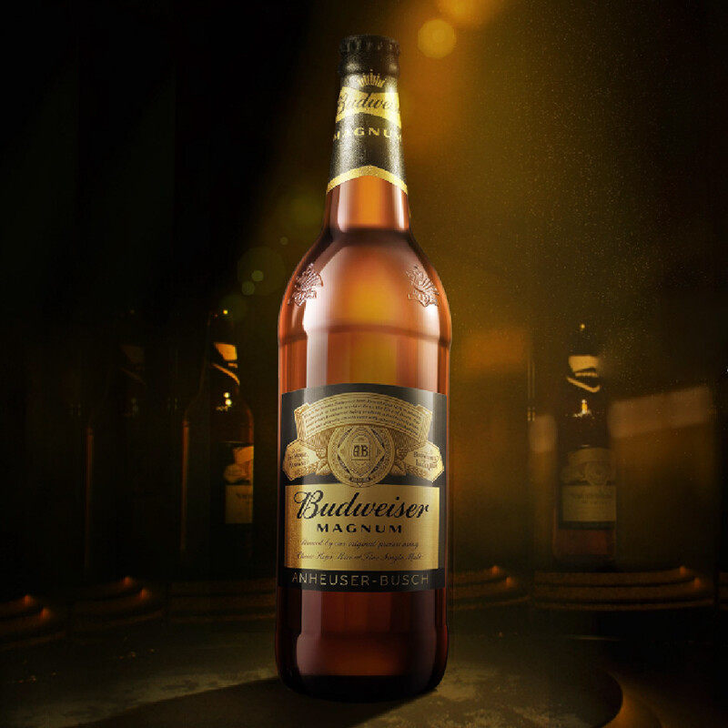 啤酒新品上市百威黑金600ml瓶装大瓶精酿啤酒