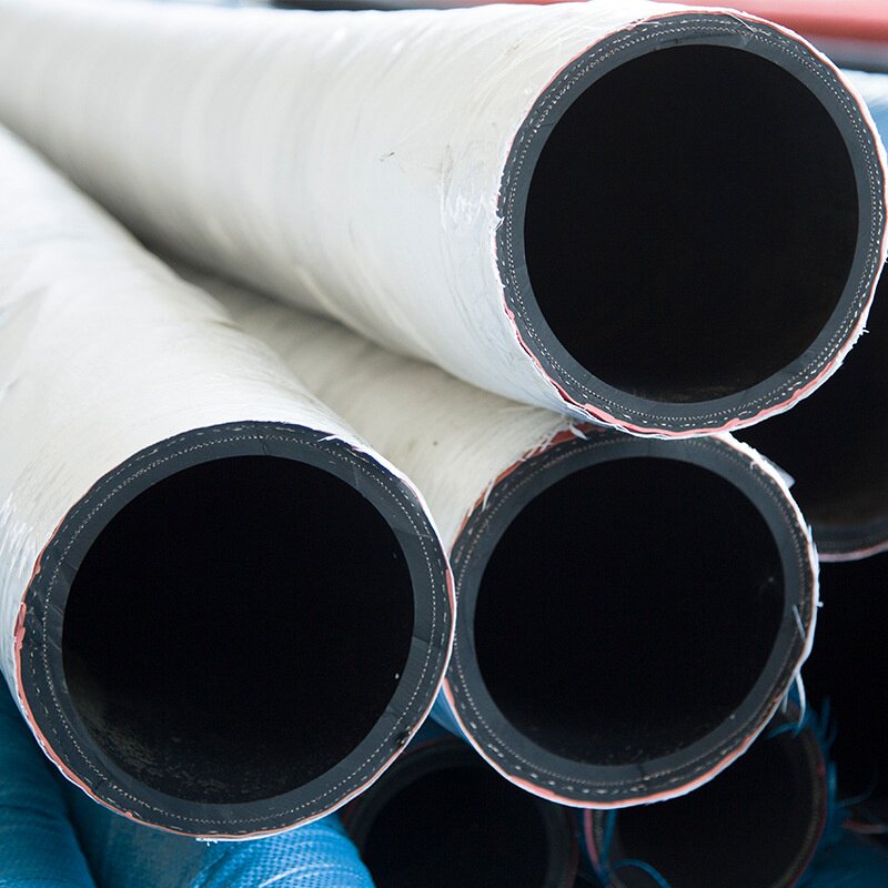 橡胶胶管法兰钢丝缠绕大口径高压吸水吸沙吸引橡胶管