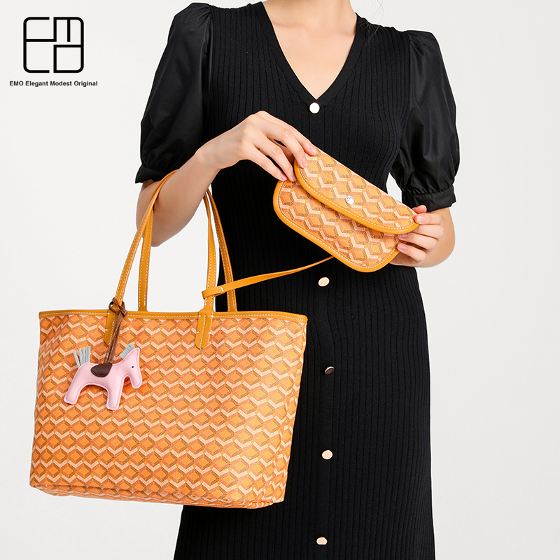 韩国正品emolove狗牙包夏季大容量通勤托特手提通用款女包