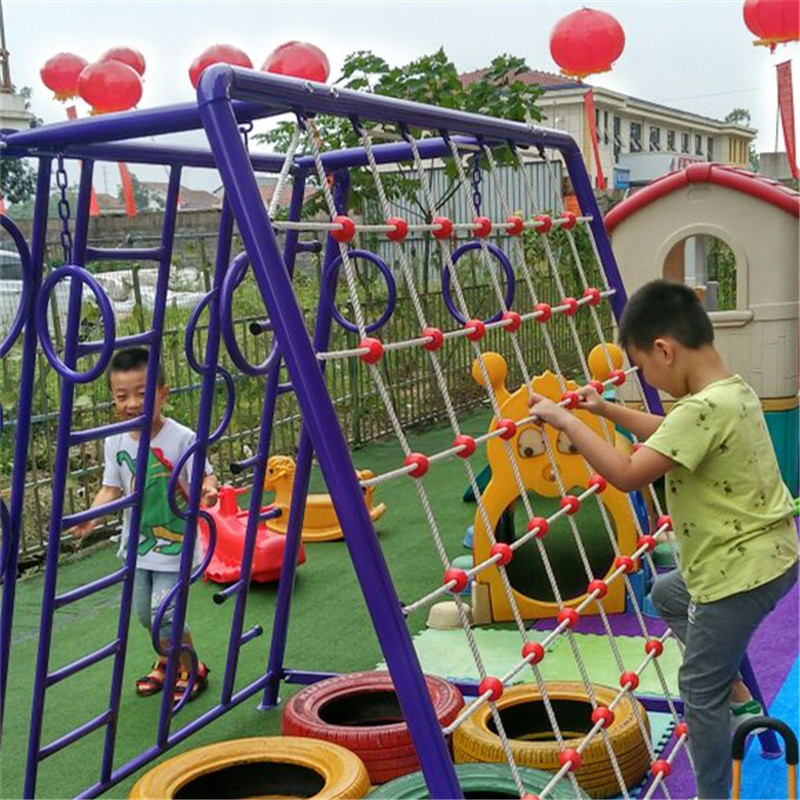 幼儿园攀爬游乐设施儿童感统训练户外荡桥大型爬网感统训练器材