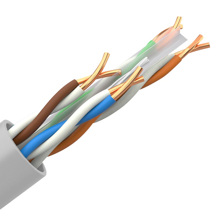 推荐超六类非网络线Z8芯无氧铜宽带网线家用工程千兆网络线300米