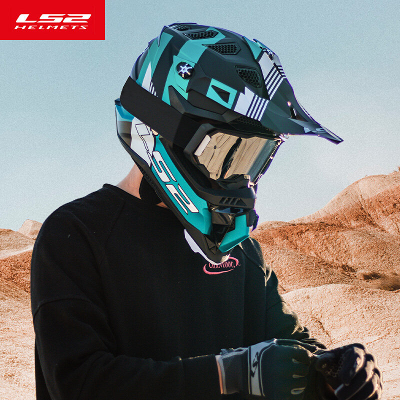 ls2越野头盔拉力摩托车全盔山地速降林道专业摩托车头盔