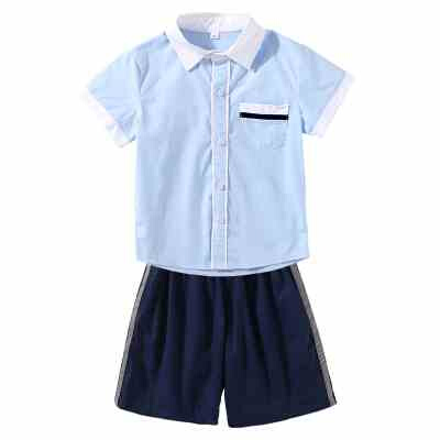 小学生校服夏装英伦风夏季套装儿童短袖衬衫演出校服