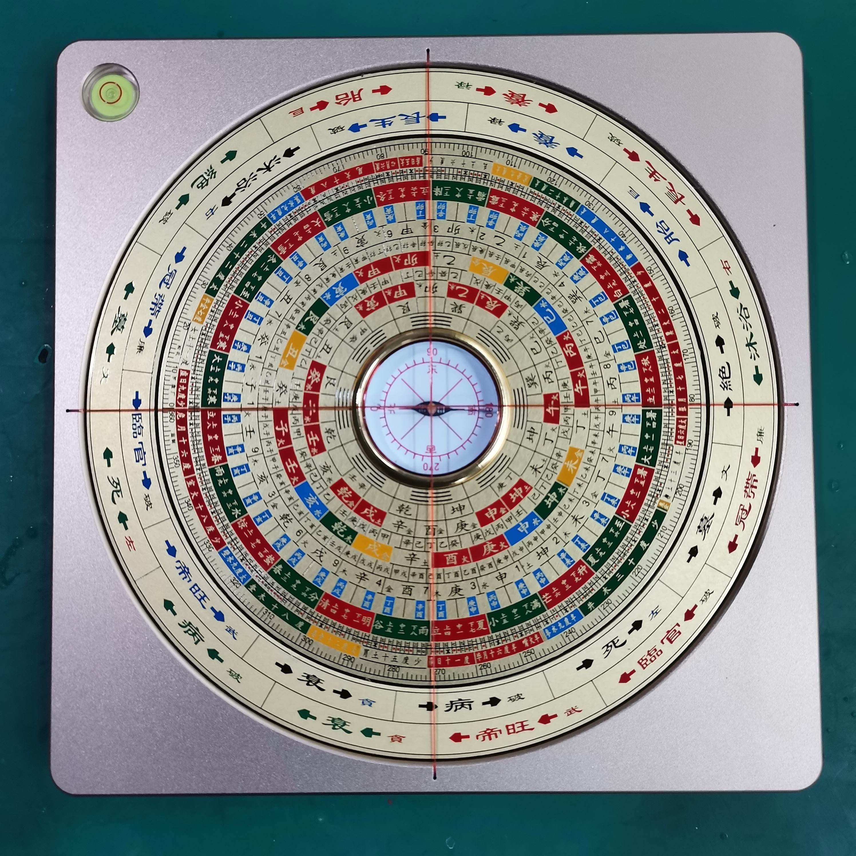 罗盘万福十二长生镁合金纯铜高精度摆件5寸7寸装饰摆件