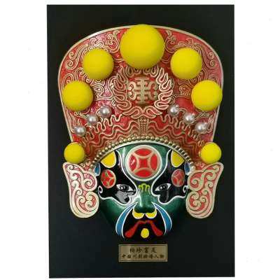 中国国风川剧脸谱面具五路财神火锅店饭店装饰脸谱