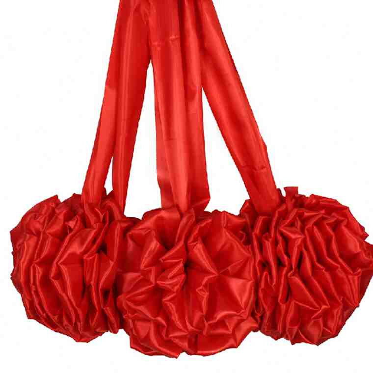 剪彩花球开业揭牌揭幕红布大红红色波浪型庆典节庆布艺用品