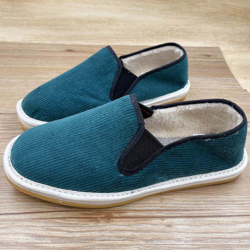 秋冬季女加绒加厚手工布鞋防滑千层底布底二棉鞋平底薄款保暖棉鞋