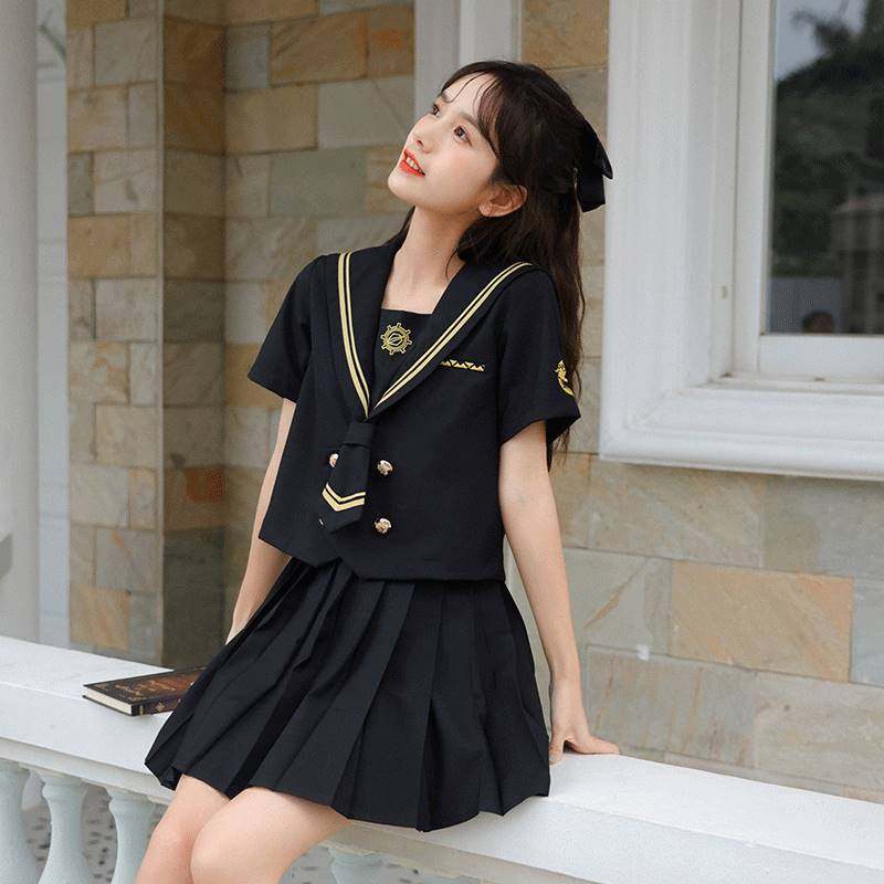 基础水手校服小学生服女领水海军女童全套正版服饰包装