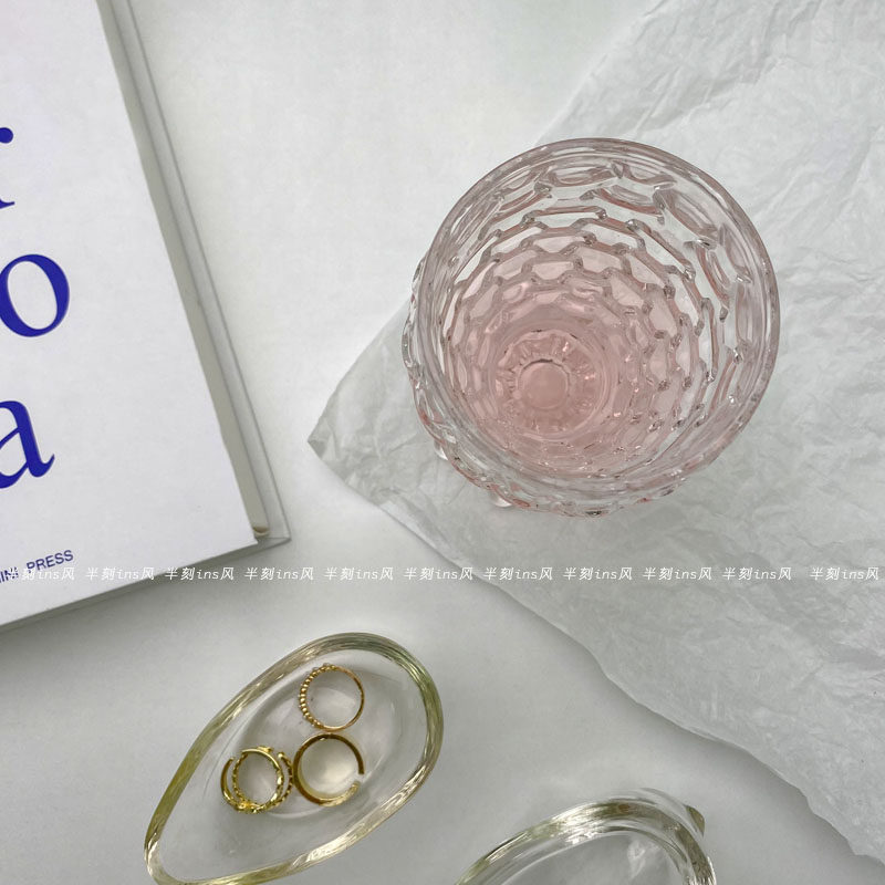 网红ins鱼鳞玻璃浮雕杯高颜值美人鱼啤酒杯家用玻璃杯