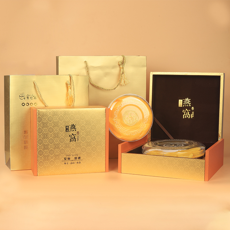 燕窝土豪金高档高档木盒新款礼品盒包装盒礼盒250克礼品盒