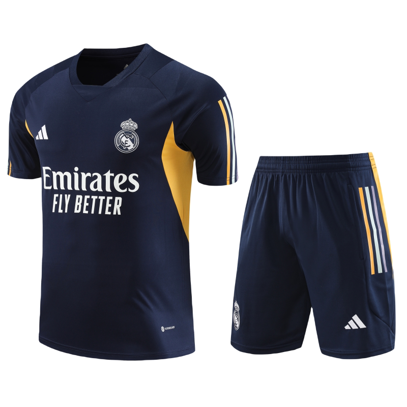 正品2024皇马训练服赛前出场运动足球队服短袖背心热身衣贝林厄姆