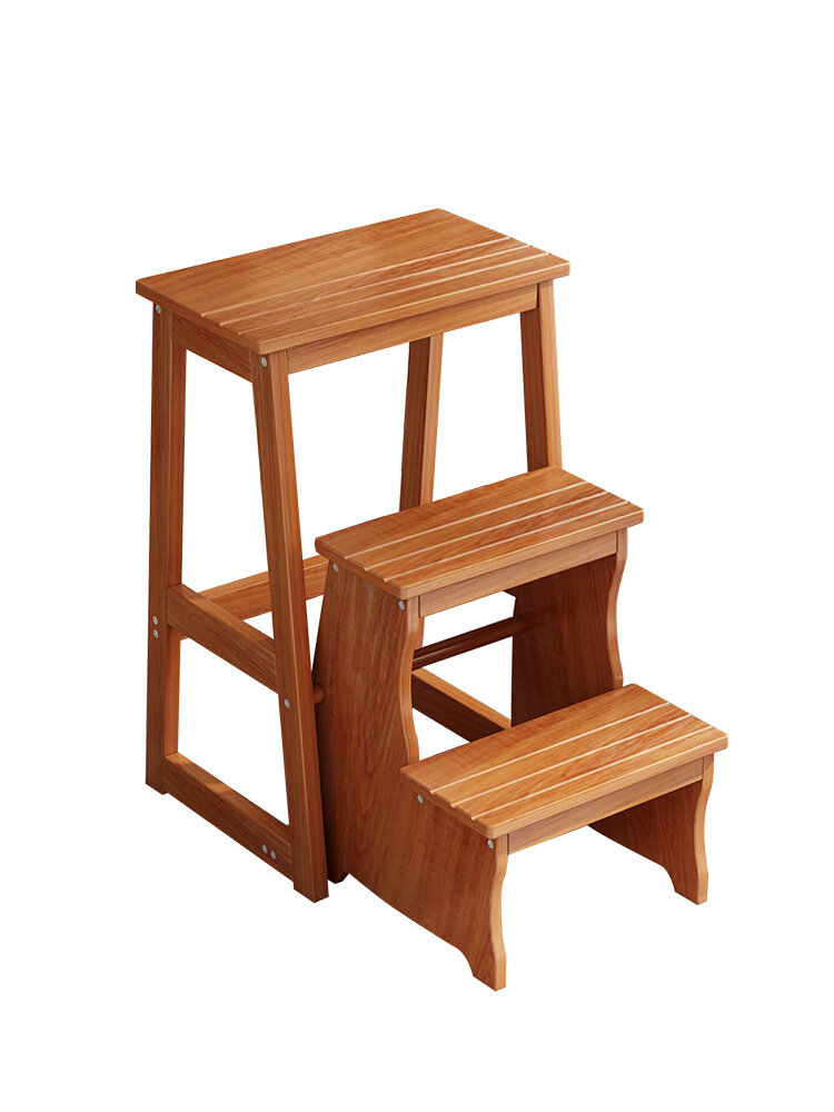 折叠登高凳子实木家用多功能室内两用梯子椅子家用梯
