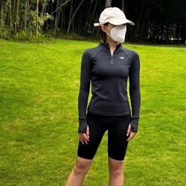 Speed Jersey Outdoor Activities Hiking Climbing Yoga Suits half zipped long sleeves Sports blouses Slim Fit Sweat