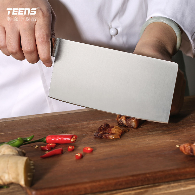 菜刀teens家用花梨刀柄厨房刀具厨师专用切片菜刀