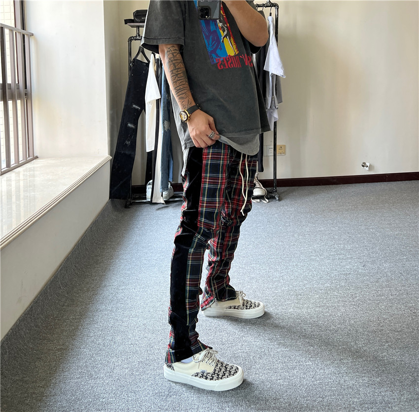 fearofgod高街比伯同款fog苏格兰格子裤脚休闲裤