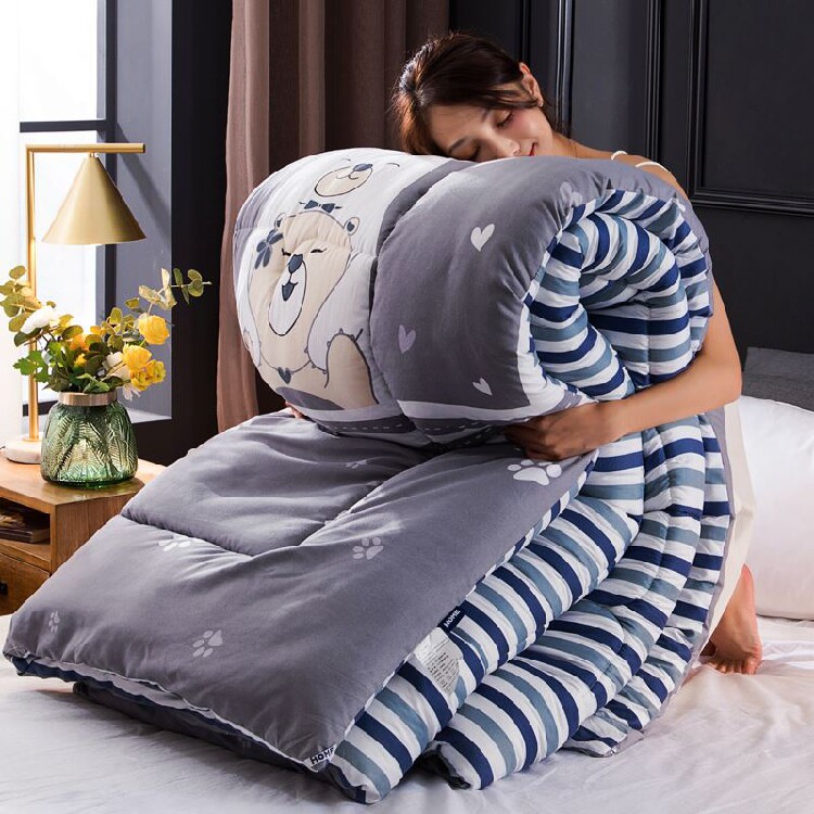 被子杯套10斤被褥加大15o0单人裸睡多用少女化纤被