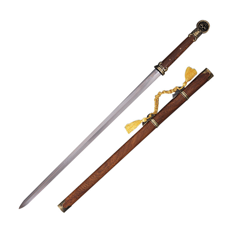 仁杰环首汉剑龙泉周氏宝剑花纹钢唐日本短剑刀剑