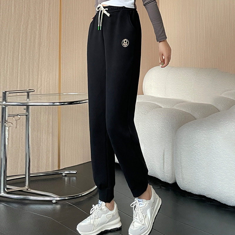 纳米绒防风裤秋冬女款卫裤加绒加厚抗冻束脚