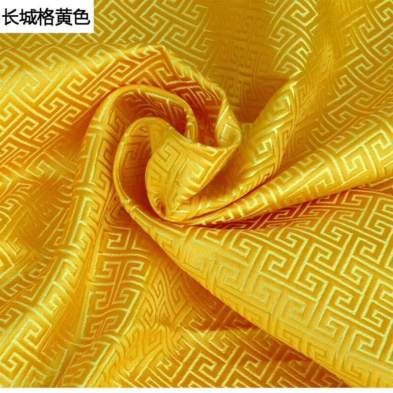 布料藏式提花织锦缎背景佛台围布佛布桌绸布黄绸布海绵垫