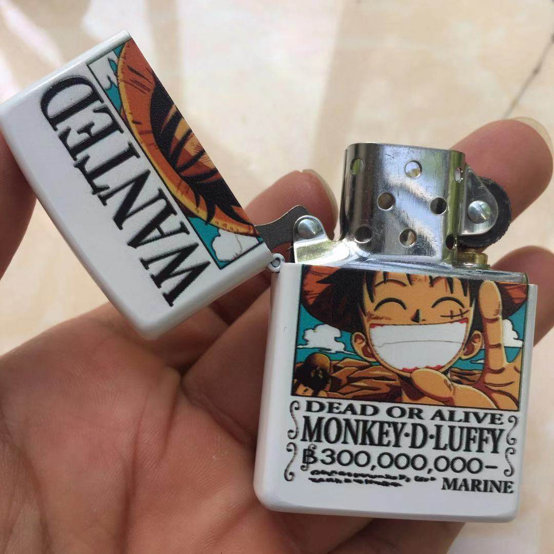 zippo打火机原装正品纯铜海贼王路飞索隆限量男士zippo