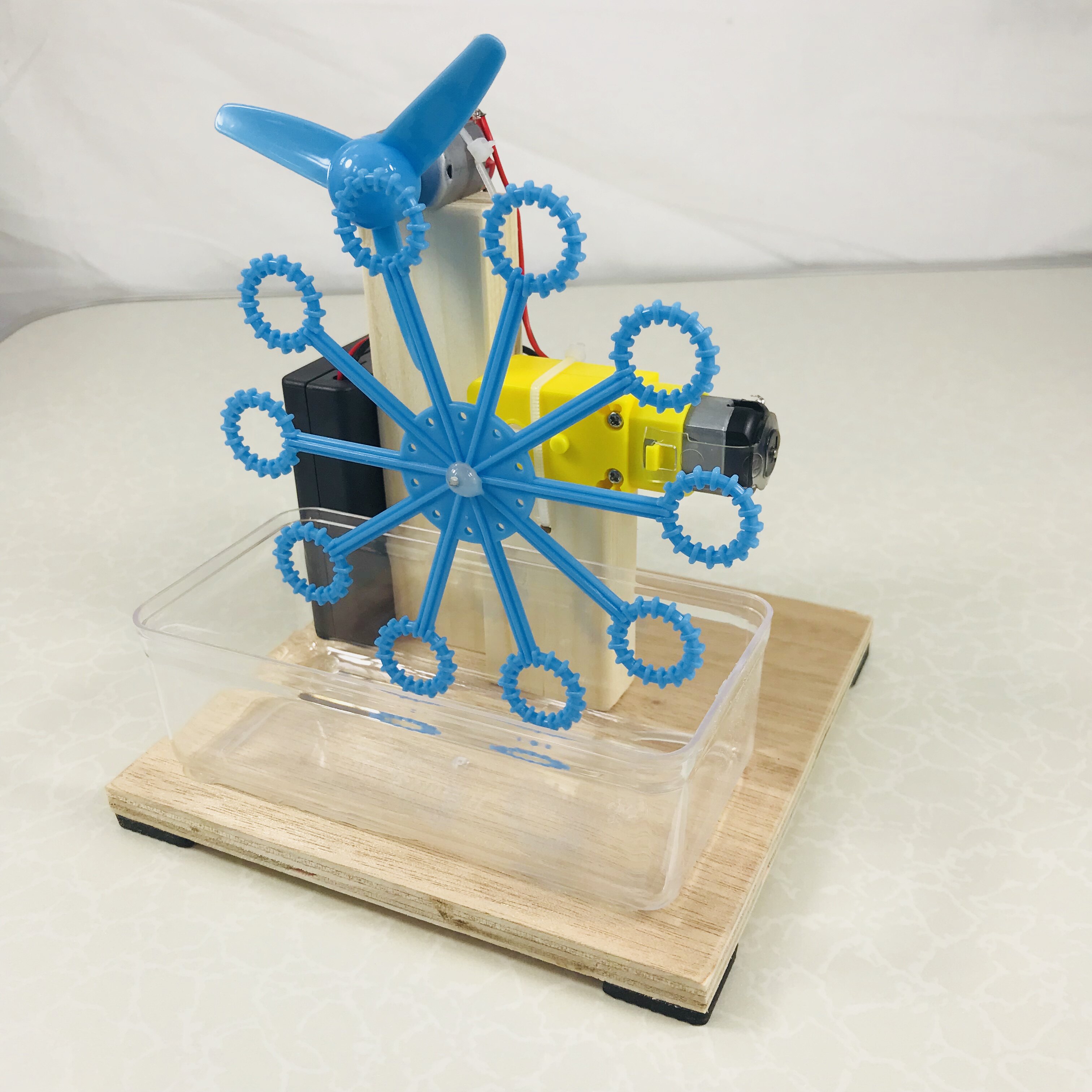 科技制作小发明自制泡泡机小学生创意手工diy材料吹泡泡