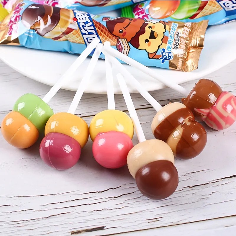 阿尔卑斯儿童口味多口日期新日期棒棒糖球形整袋连串棒棒糖
