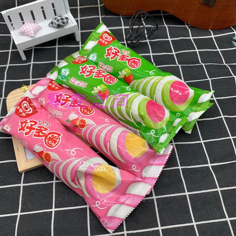 和路雪好多圈新品荔枝牛奶西柚口味/香草苹果口味冰激凌