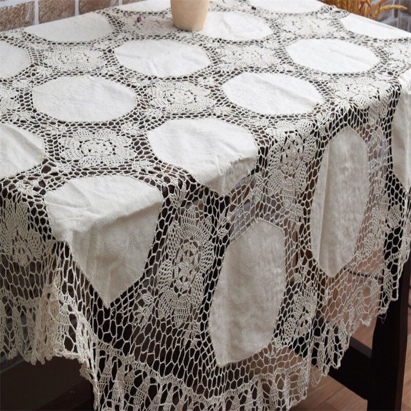 桌布特价手工钩针钩织外贸镂空欧式餐桌复古桌布