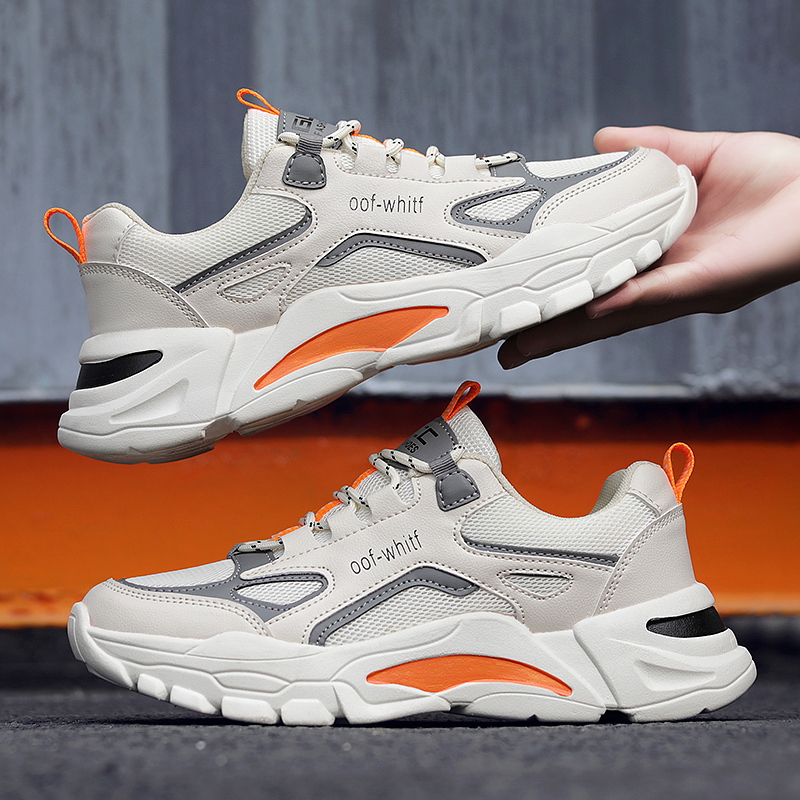 2022春季新款运动鞋男潮流休闲网鞋网面透气跑步男鞋潮老爹鞋夏季