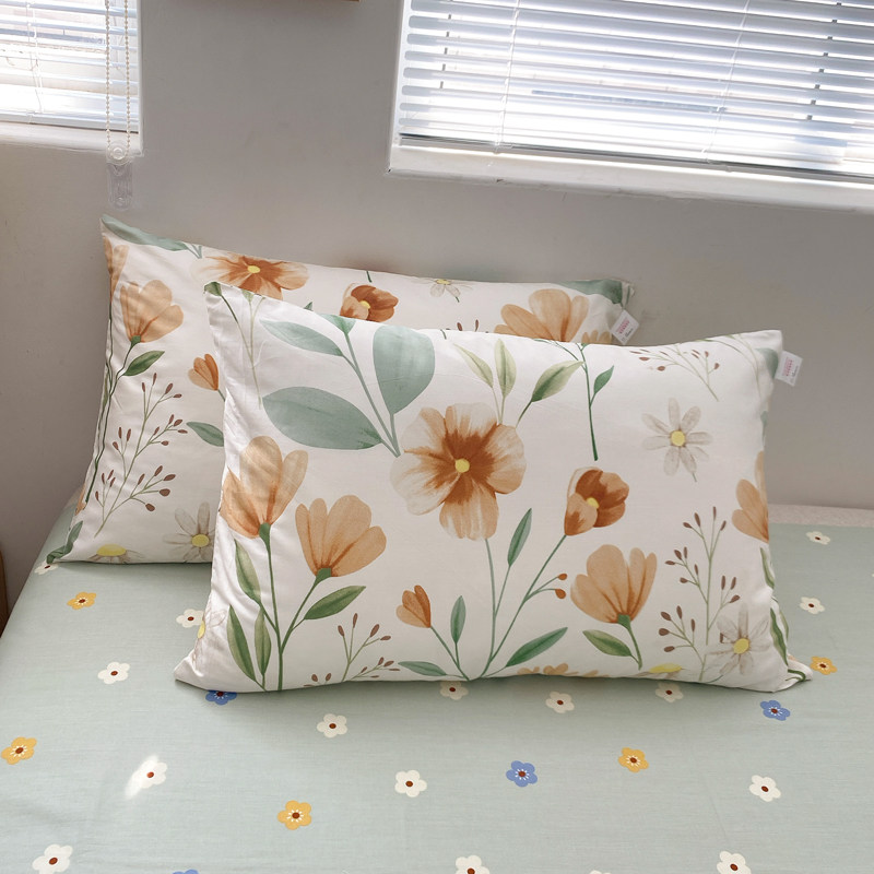 洁梦雅北欧欧风枕套单个纯棉枕芯全棉斜纹布枕头套枕套