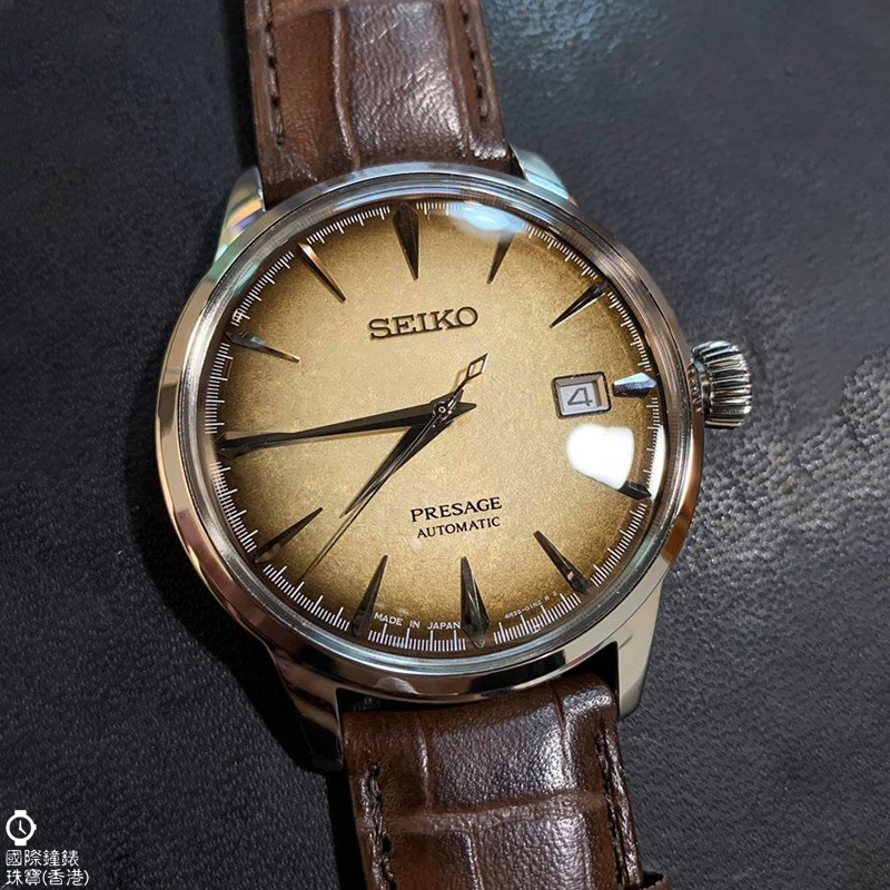 绝版精工鸡尾酒咖啡小GS渐变雪花盘限量版SRPE11J1防水手表男