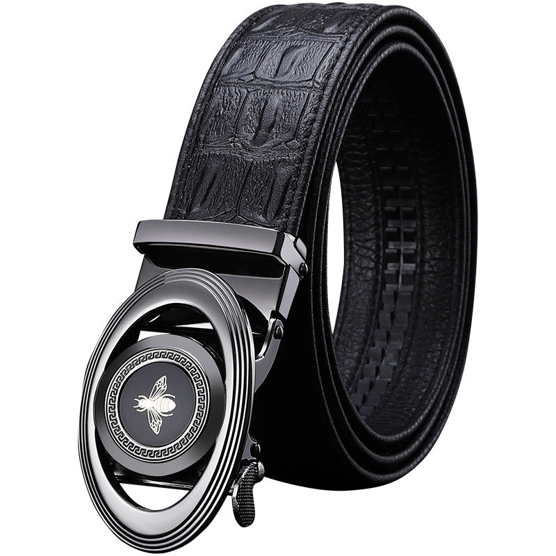 正品卓梵阿玛尼男士自动皮带真皮青年腰带男韩版腰带