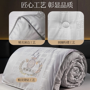 FUANINAIARTA类母婴级蚕丝蛋白被全棉提花被绗缝单双人被保暖冬被