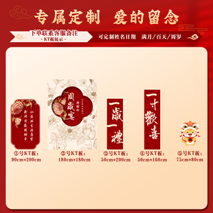龙宝宝周岁生日场景布置抓周礼仪式道具装饰氛围感拍照kt板背景墙