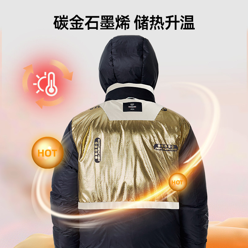 诺诗兰鹅绒服户外男女石墨烯三防保暖防寒服滑雪徒步登山羽绒服