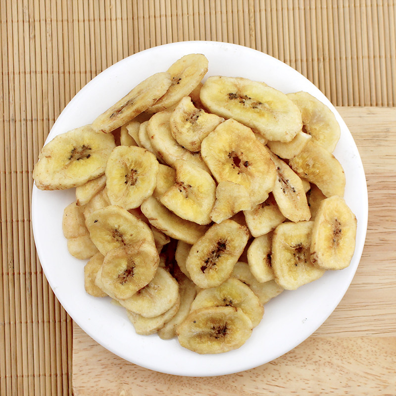 云南500g零食烘烤芭蕉特产实惠低糖油炸条片香蕉干