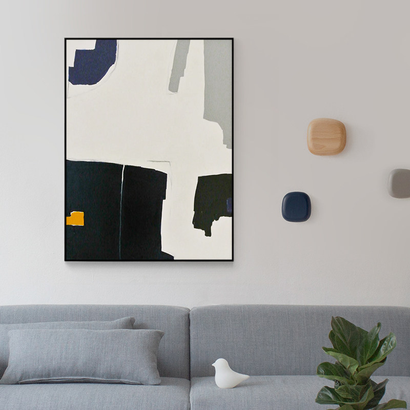 抽象手绘油画莫兰兰迪色系装饰画客厅现代简约北欧油画