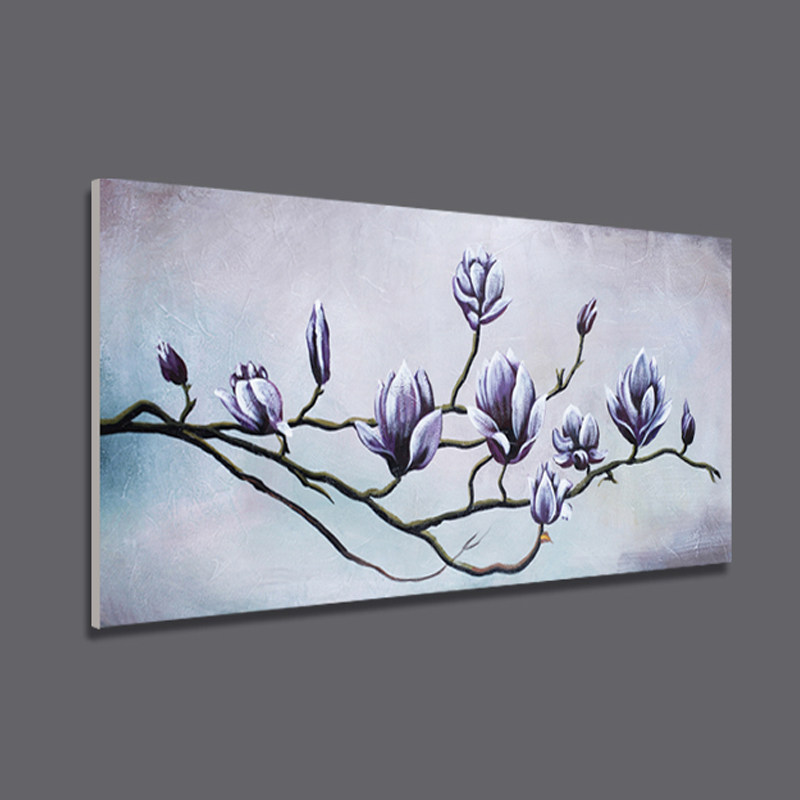 亿辉现代简约花卉油画手绘客厅装饰画卧室玄关框画油画