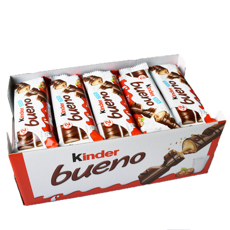 费列罗kinder健达缤纷乐牛奶榛果威化夹心建达巧克力条43g*30包