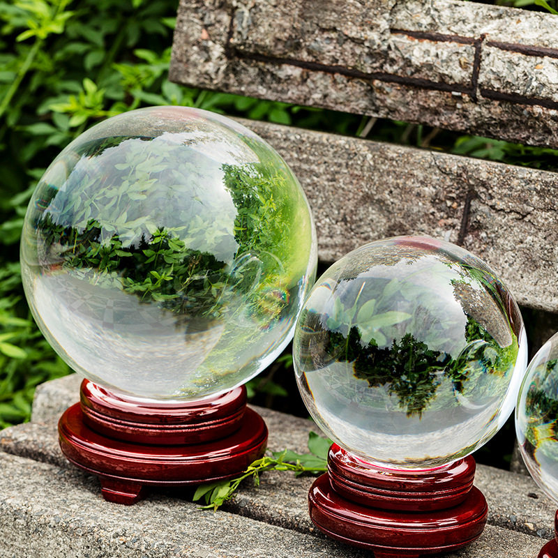 抖音新款透明水晶光球 3d激光内雕水晶球摆件 水晶工艺品