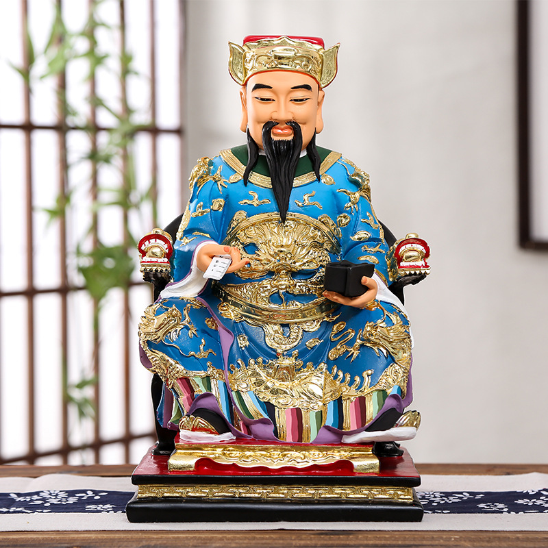 抖音新款鲁班16寸38cm祖师爷神像木匠祖师树脂居家供奉佛像摆件镇