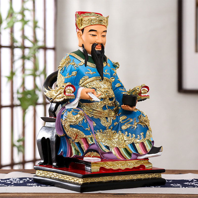 抖音新款鲁班16寸38cm祖师爷神像木匠祖师树脂居家供奉佛像摆件镇