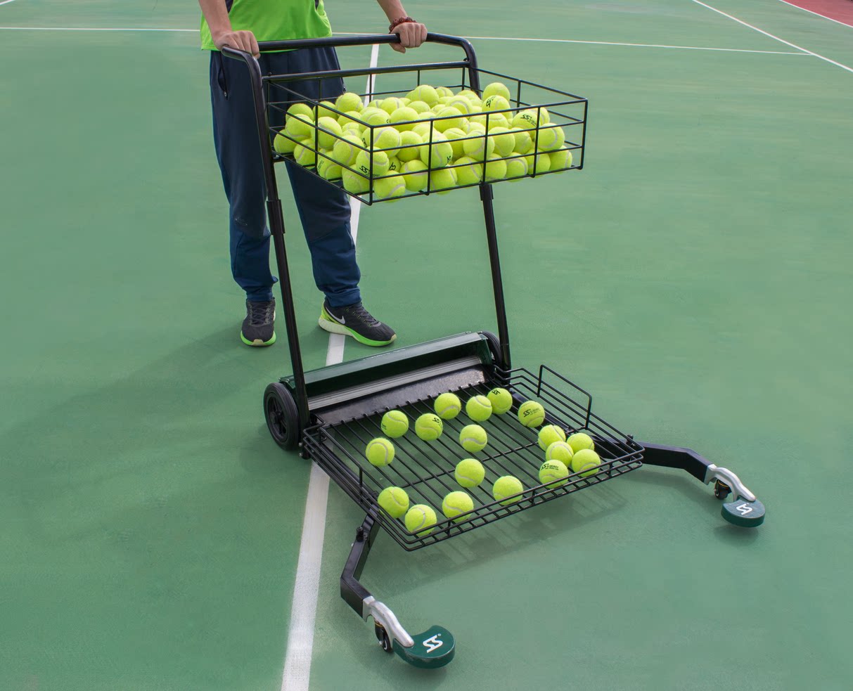 斯波阿斯s705网球自动捡球机教练捡球车手推拾球器装网球框