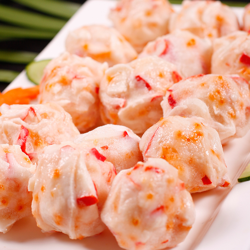 丸子安井家庭锁鲜龙虾味球240g火锅关东麻辣烫火锅丸类