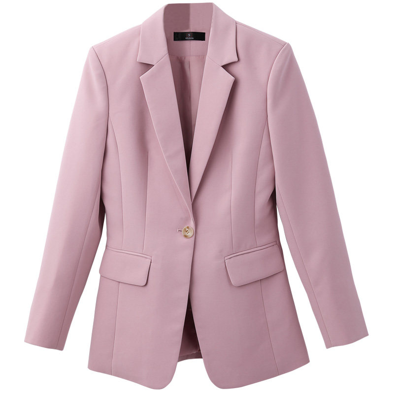 粉色西装套装女韩版气质时尚英伦风职业休闲春秋时尚套装