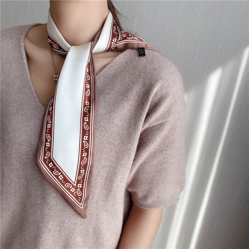 丝巾百搭春秋韩版配饰脖子丝带飘带长条ins围巾