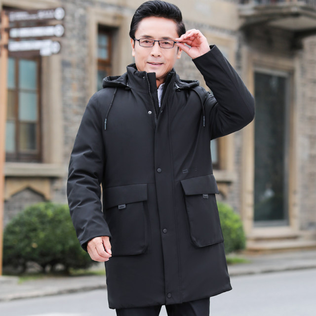 Middle-aged and old men's cotton-padded winter coat for dad's winter jacket plus velvet padded down jacket middle-aged grandpa men's autumn and winter models Middle-aged and old men's cotton-padded winter coat for dad's winter jacket plus velvet padded down jacket middle-aged grandpa men's autumn and winter models